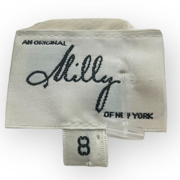 Milly New York Cream Swing Blouse with Button detail side - Size 8 - Picture 3 of 5